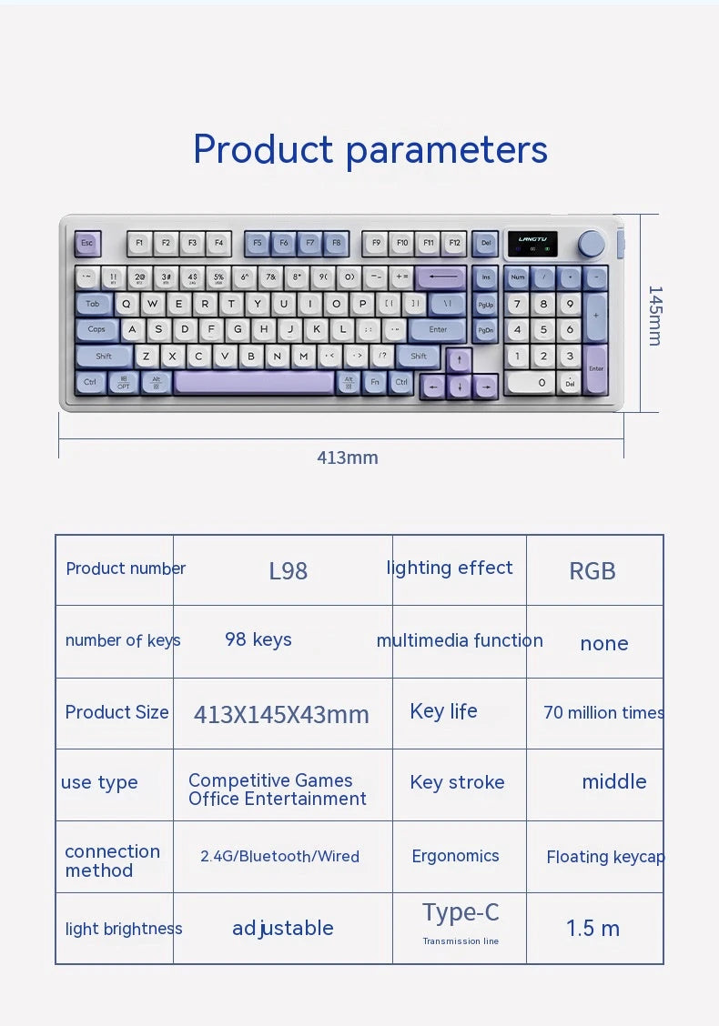 Custom LANGTU 98% Mechanical Keyboard